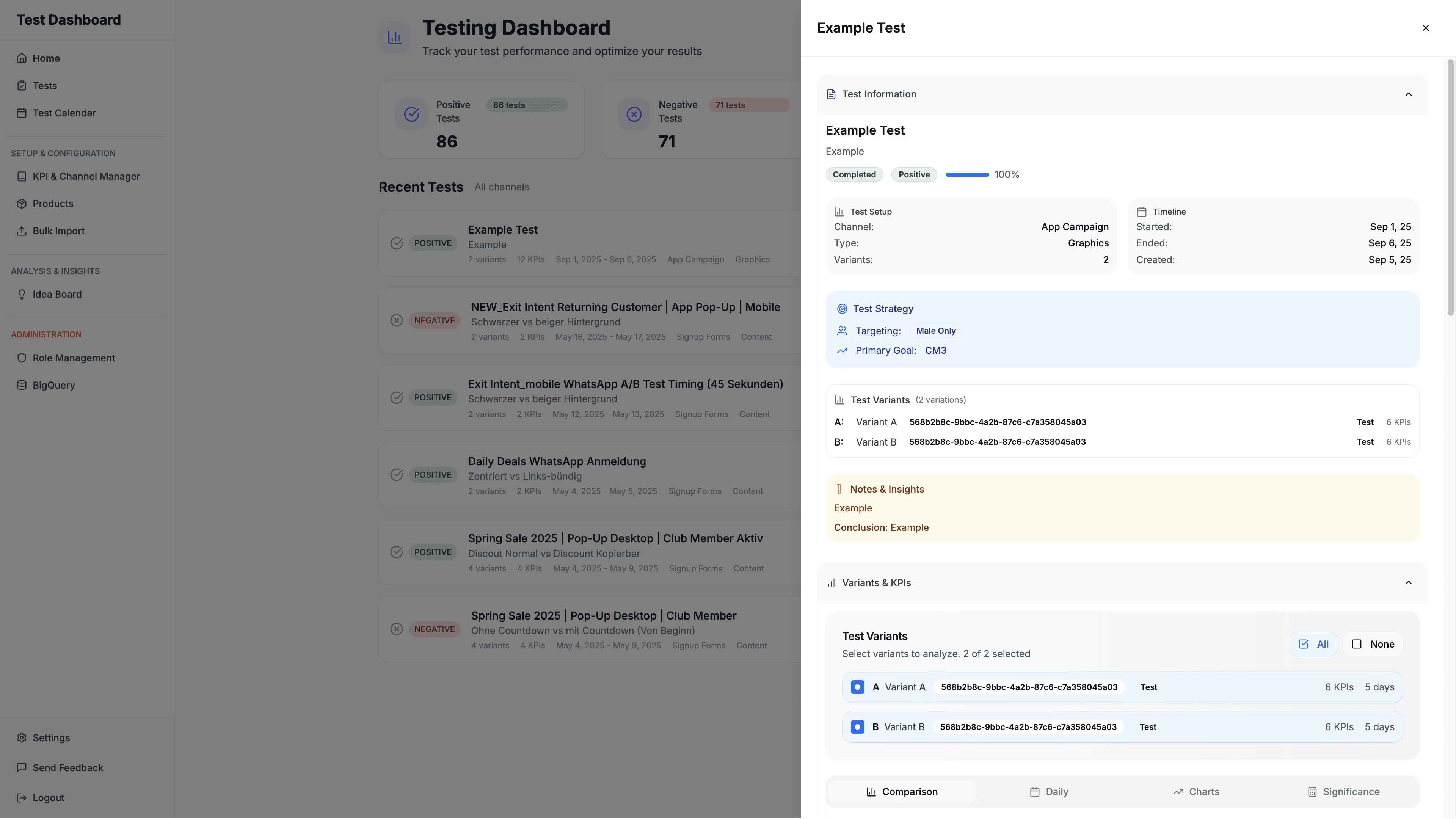 Testing Tool screenshot
